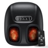 RENPHO Draagbaar voetmassageapparaat met warmte voor plantaire fasciitis, shiatsu 3D kneden, compressie, afstandsbediening, elektrische voetmassageapparaat, cadeaus voor mannen en vrouwen