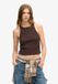 Superdry Essential Logo Racer Mouwloos T-shirt Bruin S-M Vrouw