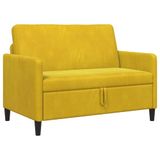vidaXL Sofa met Opbergruimte Geel 122 x 78 x 87 cm Polyester