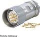 HUMMEL SET, inclusief connectoren M23, signaalkabel, INOX kabelconnector, afgeschermd (EMV), krimpklem, rechte uitvoering, 17-polig, rechte kabeluitgang