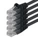 1aTTack.de CAT.6 Ethernet LAN-netwerkkabel 5m zwart (5 stuks)