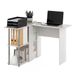 Furinno Abbott 104,14 cm breed L-vormig gaming-bureau, wit