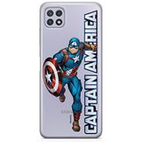 ERT GROUP Samsung A22 5G beschermhoes Marvel Captain America 030 hoes precies passend deel transparant