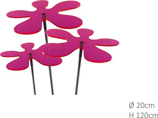 Cazador Del Sol - 3 stuks! Zonnevanger Lotta Rood-Roze (kleur fuchsia) 120 cm