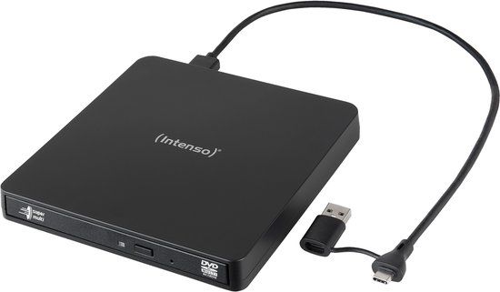 Intenso EOD 400D Slim Externe CD/DVD Brander - USB 3.2 - CD - DVD - Inclusief Ashampoo Burning Studio