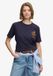 Superdry Crest Embellished T-shirt Femme Coton Bleu foncé Taille 12