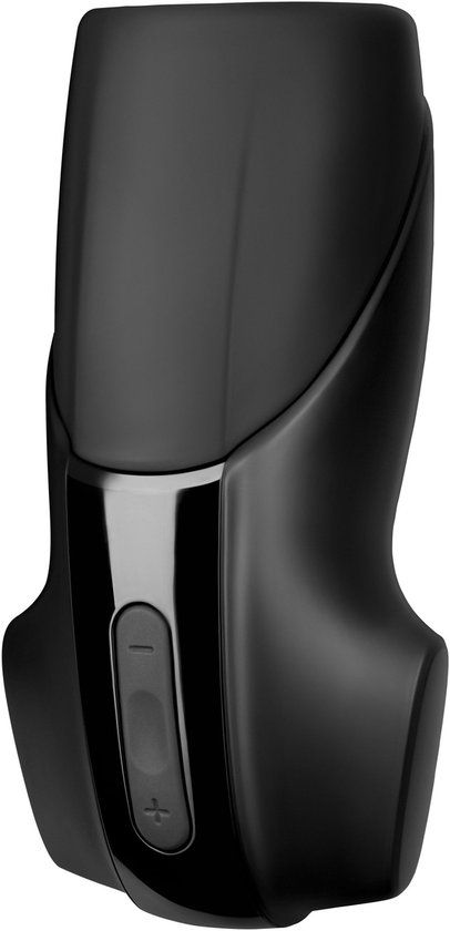 Satisfyer Men Heat Vibration Masturbator - Black - Silicone