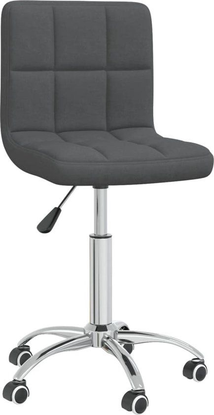 VidaXL Bureau- en computerstoel, draaibaar, stof, donkergrijs