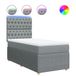 vidaXL Boxspringbed met matras, stof, lichtgrijs, 120x190 cm