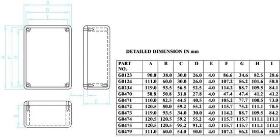 Gainta G0475 Behuizing 120.5 x 120.5 x 95.2 Aluminium Aluminium gelegeerd Aluminium (naturel) 1 stuk(s)