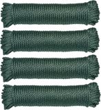 AMIG Corde Paracord - 4x - 20 mètres - D5mm - 110kg - Polypropylène - Vert