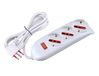 Meervoudige ROSI Stekkerdoos serie Emilia stekker 10 A, wit, 3 geaarde stopcontacten biv 10/16 A