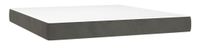 vidaXL Boxspringbed met matras, fluweel, donkergrijs, 200x200 cm