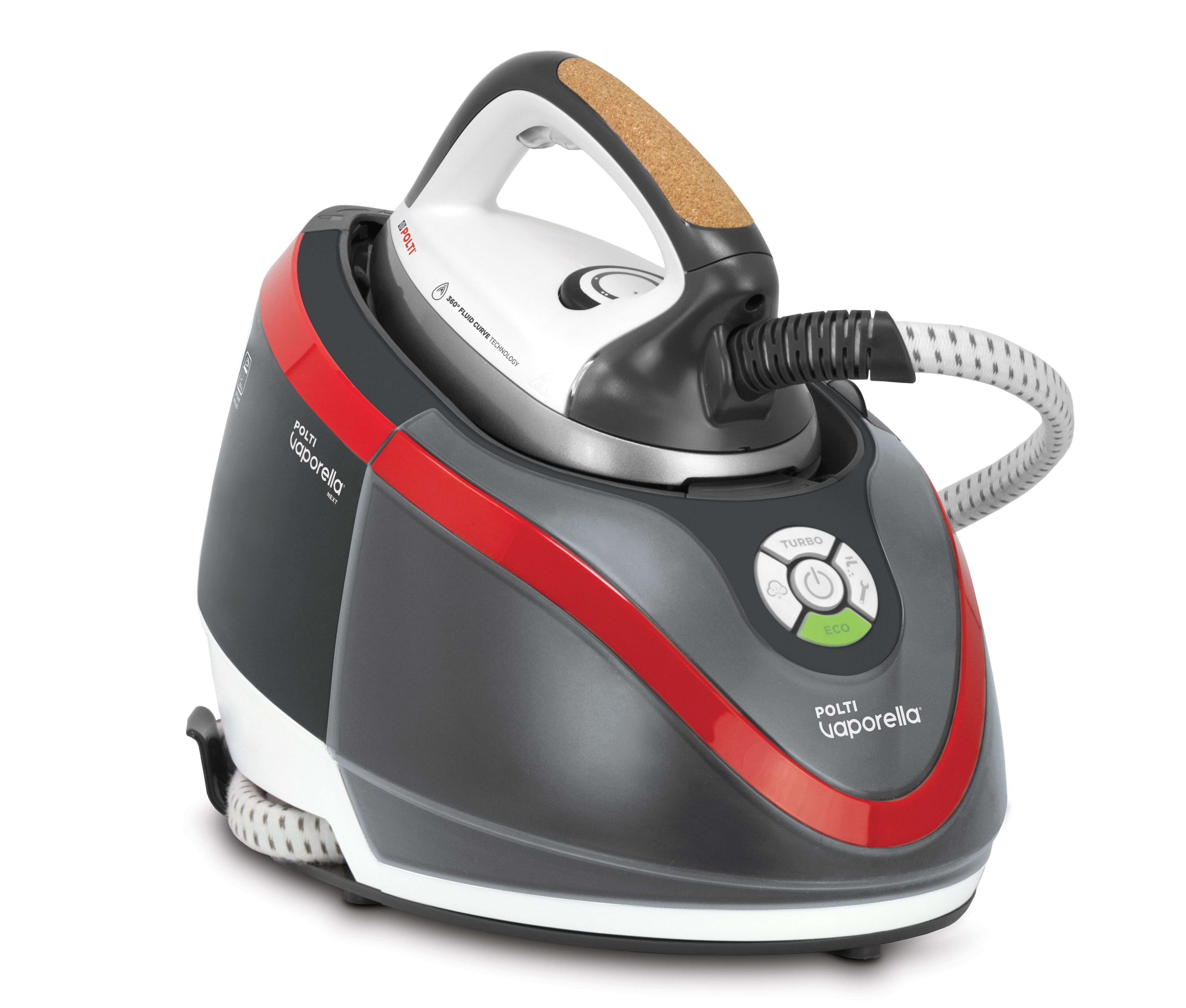 Polti Next VN18.30 - Stoomgenerator - 2200W - 1.3L - Aluminium zoolplaat - Zwart/Rood/Wit