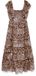 Vero Moda Lange jurk met volant Cocoa Brown