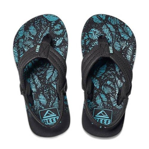 Reef Little Ahi Teenslippers Zwart/Aqua