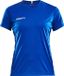 Craft Squad Jersey Solid SS Shirt Dames Sportshirt - Blauw/Wit - Maat L