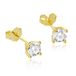 Elenza AMS Elenza .925 Zilveren Studs met Gouden Plating en Zirkonia - 4mm