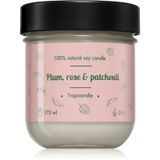 Tropicandle Plum, Rose & Patchouli Geurkaarsen 170 ml