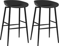 Maison Exclusive - Tabouret de bar, lot de 2, noir
