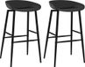 Maison Exclusive - Tabouret de bar, lot de 2, noir
