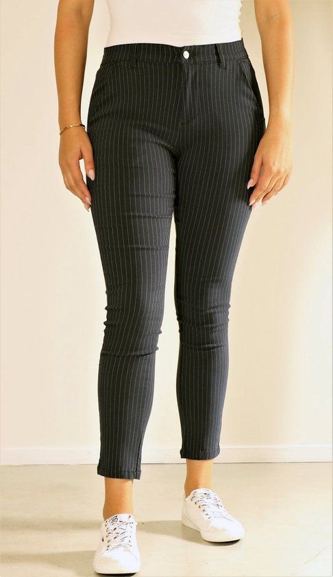 New Star Alhambra Stretch Broek Dames - Navy Stripe - W31/L29