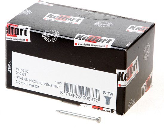 Kelfort Buigzame stalen nagel 40 x 3.0mm