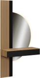 Vicco Melina Kaptafel met licht – 100 cm met LED-spiegel Eiken/zwart