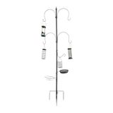 Merkloos / Sans marque Relaxdays Voederstation vogels - 6 in 1 - metaal - grijs