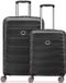 Delsey Paris Meteor-kofferset met 4 wielen, maten S en M, met uitbreidingsplooi - Harde bagage - TSA slot - deep black