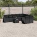 Maison Exclusive - Ensemble de meubles de jardin 10 pièces avec canapé et coussins, noir, en polyrotin
