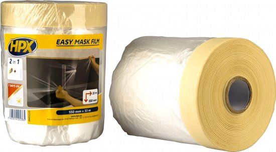 HPX easy mask afdekfolie crêpepapier - 55 cm x 33 m
