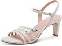 Tamaris - Dames - Sandalen met hak - Zilver - Maat 38
