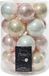 Decoris Christbaumkugel - 20 Stück - 6cm - Glas - Rosa, Weiß, Creme
