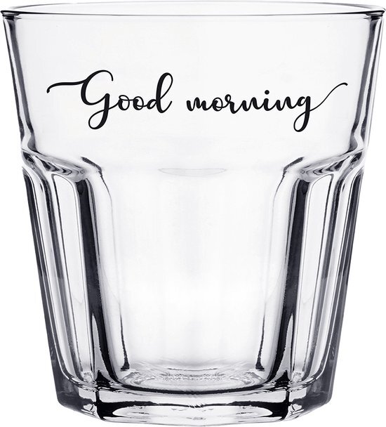 Clayre & Eef Waterglas 250 ml Glas Good morning Drinkbeker Drinkglas