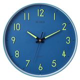 MEIRED Nachtlampje wandklok 30,5 cm stille niet-tikkende batterij-aangedreven wandklokken gloeien in het donker, verlichte wandklok voor slaapkamer woonkamer/keuken, blauw