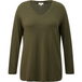 s.Oliver T-shirt à col en V avec ourlet ourlé pour femme
