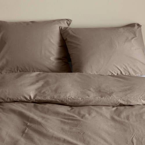 NOUS Living basis dekbedovertrek 2-persoons - taupe (200x200 cm)