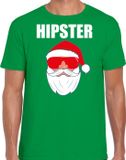 Bellatio Decorations Shoppartners Bv Foute Kerst t-shirt / Kerst trui Hipster Santa groen voor heren- Kerstkleding / Christmas outfit XXL