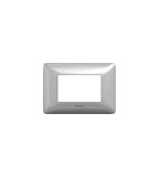 BTicino AM4803MSL Matix 3-Gang Voorplaat, Zilver