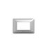 BTicino AM4803MSL Matix 3-Gang Voorplaat, Zilver