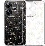 Techsuit Hoesje geschikt voor Xiaomi Poco F6 - Sparkle Skin Glitter Silicone Back Cover - Transparant