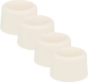 Benson Deurbuffers / deurstoppers rubbers - 4x - wit - 40 x 25 mm - met schroefbevestiging