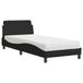 Maison Exclusive - Lit avec matelas "Dover", noir, 90x200 cm, rembourré