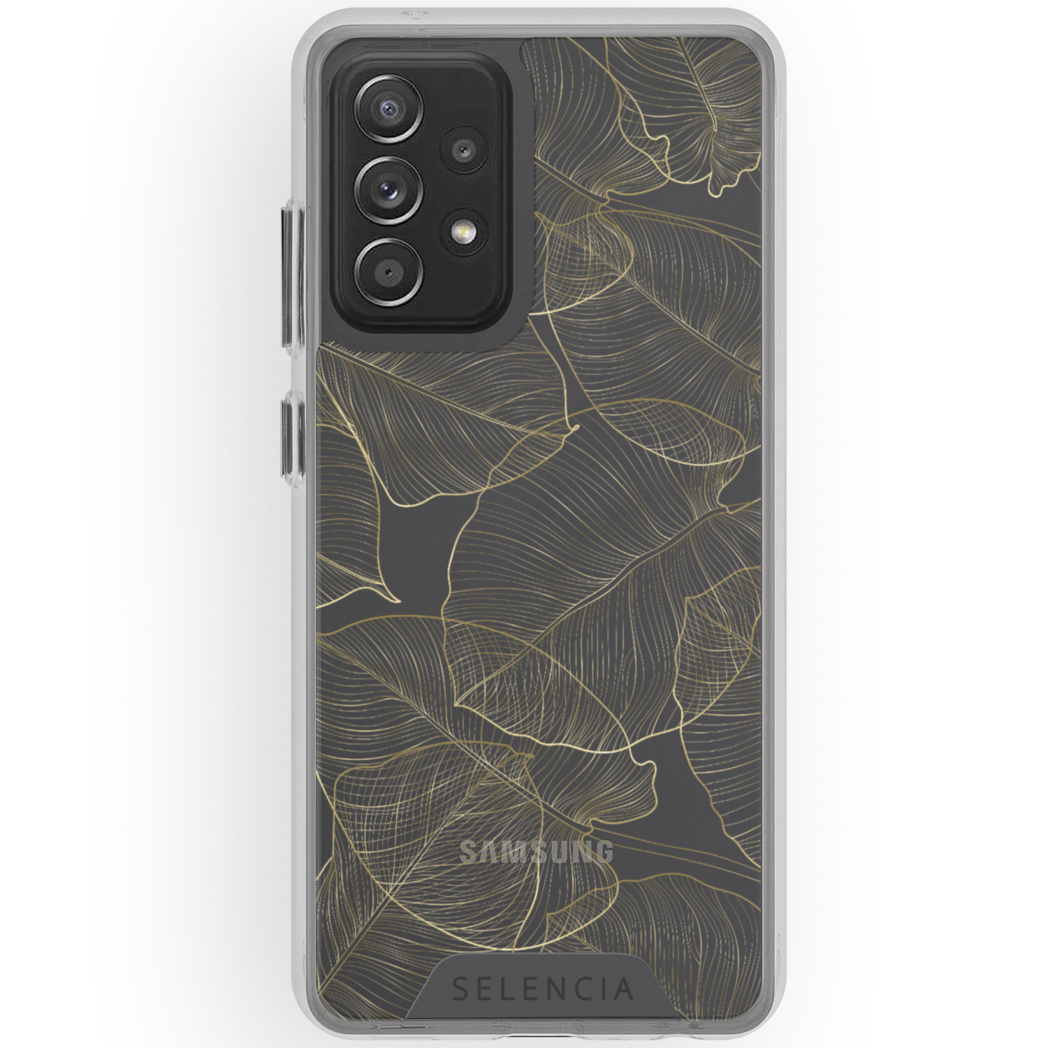Selencia Fashion Extra Beschermende Backcover Samsung Galaxy A52 - Gold Botanic