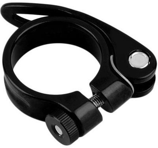 MTB Cycling 34.9mm Quick release zadelklem met lever voor 30.4-31.6mm zadelpen - Zwart