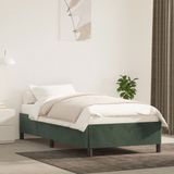Maison Exclusive - Cadre de lit sans matelas, vert foncé, 90x190 cm, velours