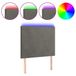 VidaXL Hoofdbord & Voeteind Donkergrijs met LED Strip