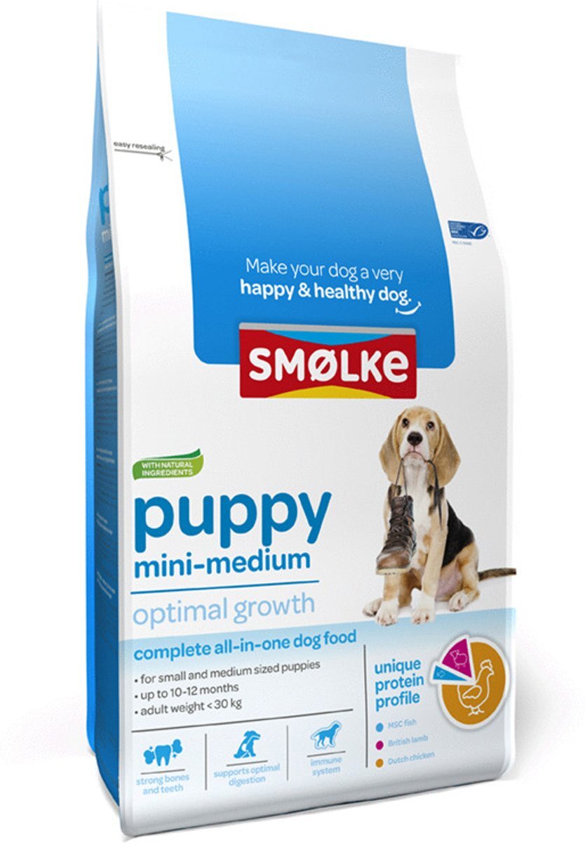SMOLKE Puppy Mini/Medium - Hondenvoer - 12 kg