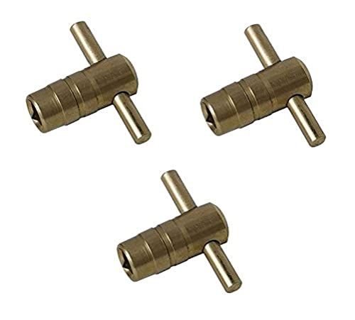 Bulk Hardware BH03437 kraansleutel, massief messing, 3 stuks